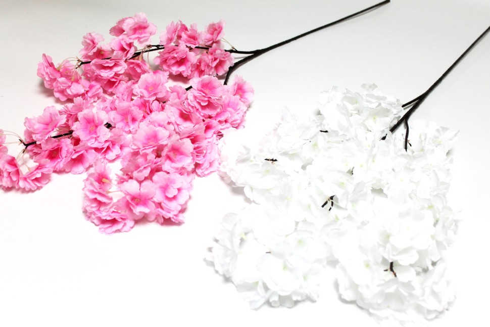 К ВЫКУПУ! В11785 Б/С Ветка тройная сакура Тайхаку 90см(5шт)