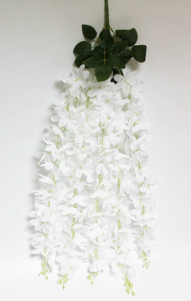 В12133 Б/С Ветка глициния многоцветковая 5веток свисающих H85см