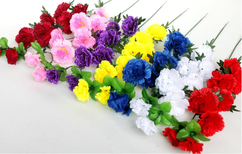 В988 Б/С Вет.крупная голова гвоздики каскад 55см(10шт)