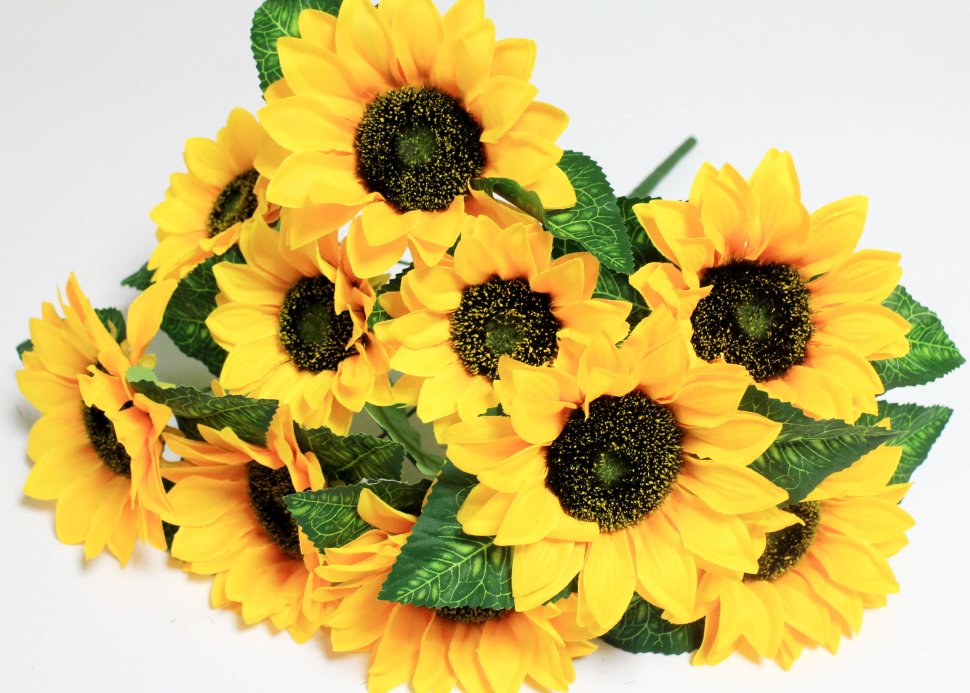 Б12014 Б/С Букет 10 голов подсолнуха