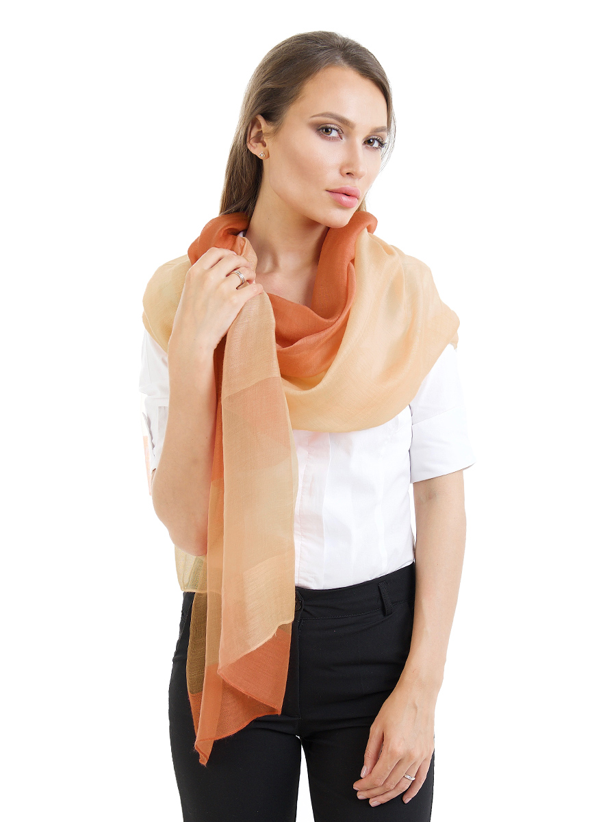 Ст.цена 1018р. Уценка Палантин «Шёлковый стиль» (медно-персиковый) DEFSQ01-6