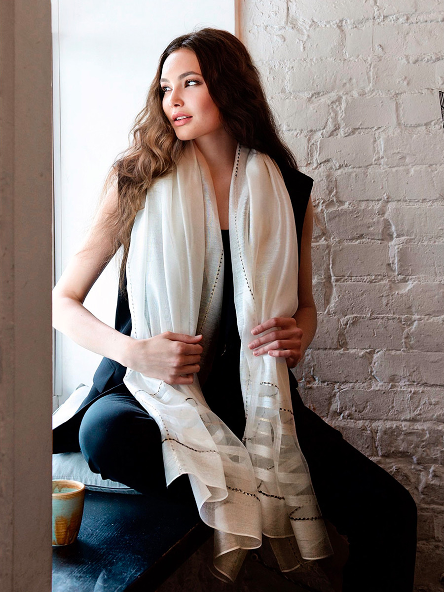 Ст.цена 873р. Уценка Палантин “Супернова перламутровый блонд“ DEFLIN-01