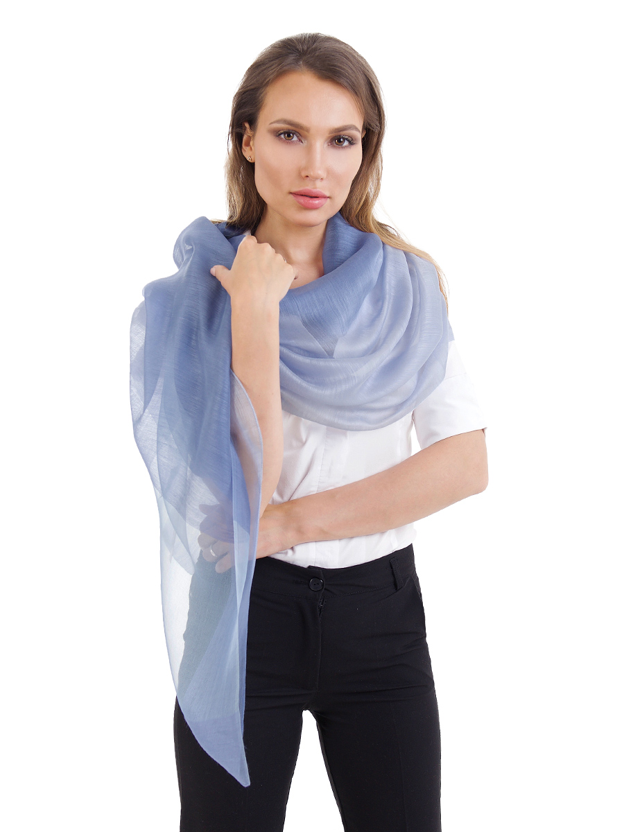 Ст.цена 1018р. Уценка Палантин «Шёлковый стиль» (сине-голубой) DEFSQ01-3