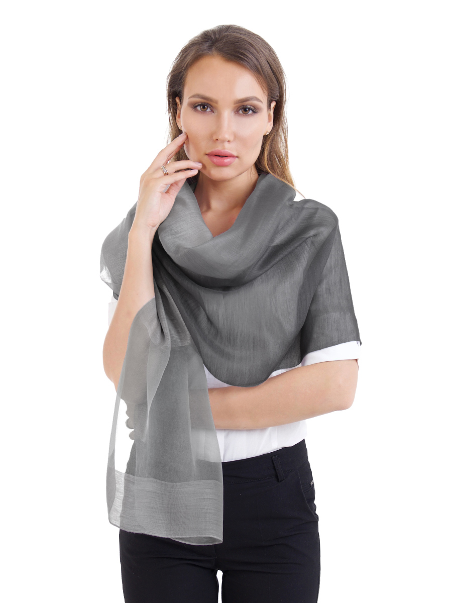 Ст.цена 1018р. Уценка Палантин «Шёлковый стиль» (графит) DEFSQ01-4