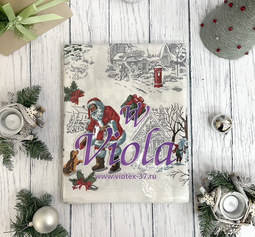 Скатерть рогожка 29113 вид1 Снежная зима