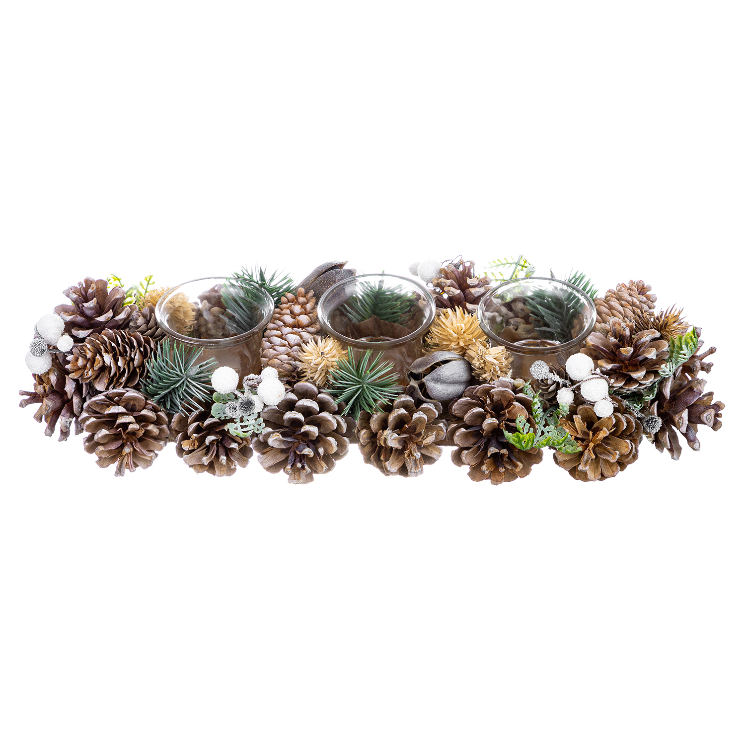 БЫЛО 1137 руб! Новогоднее украшение подсвечник 39*15*8 см