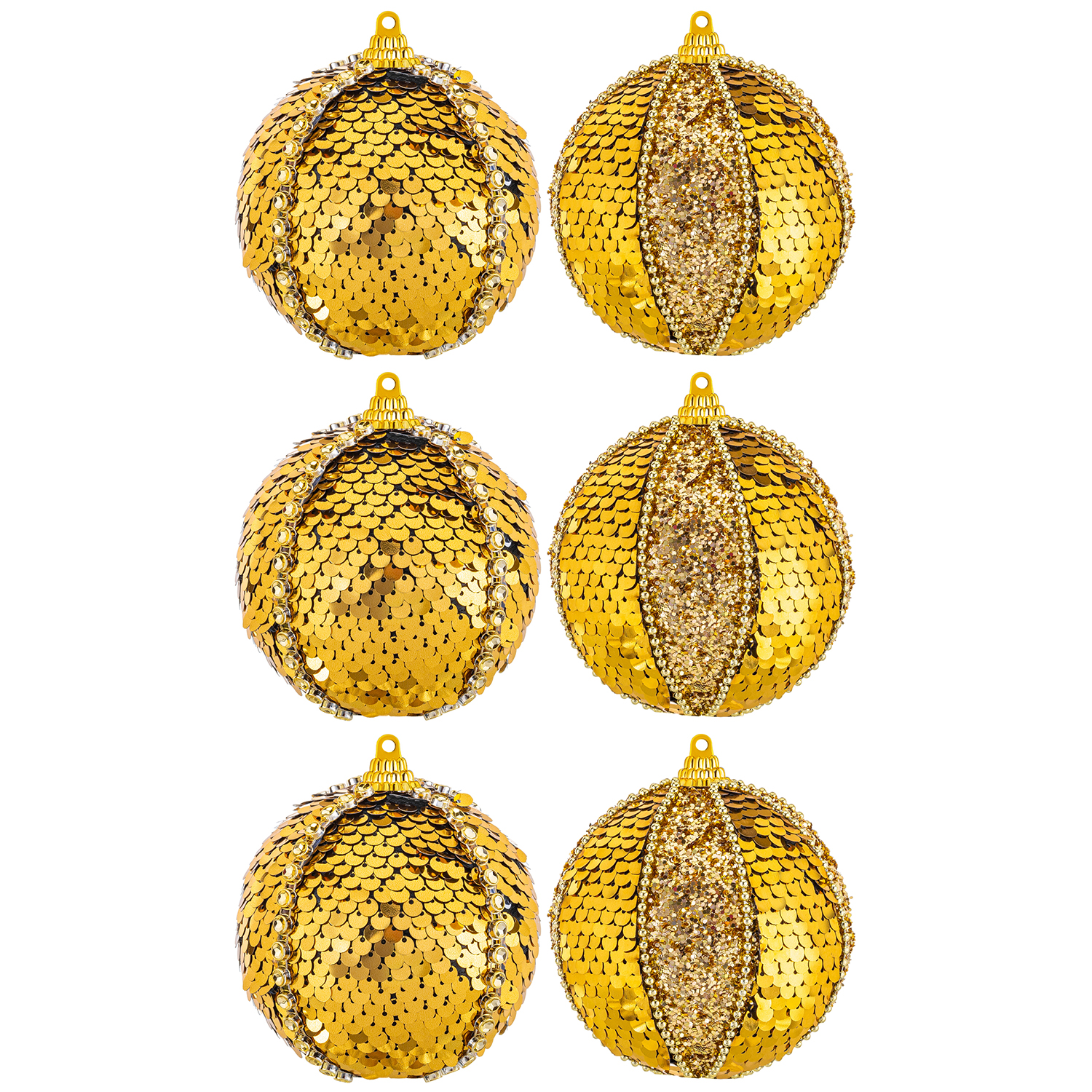 БЫЛО 1081 руб! Набор 6 новогодних шаров 8*8 см