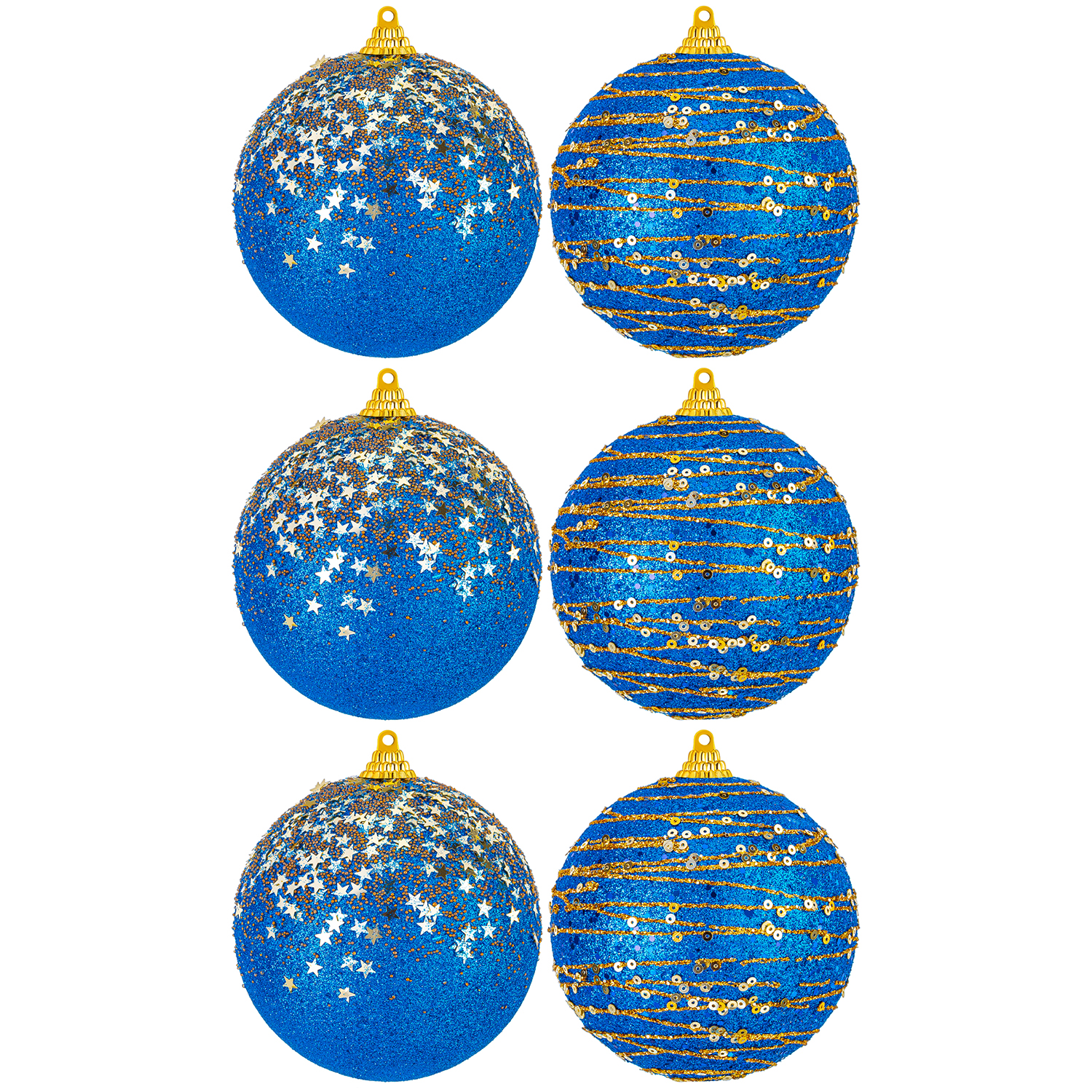 БЫЛО 1125 руб! Набор 6 новогодних шаров 9,5*9,5 см