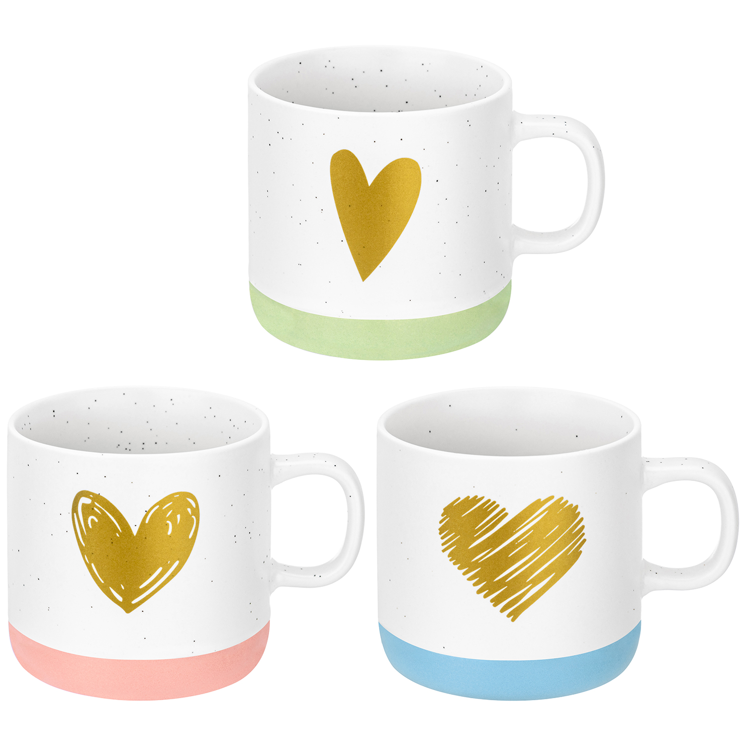 БЫЛО 795 руб! Набор 3 кружек 380 мл 12,2*9*9 см