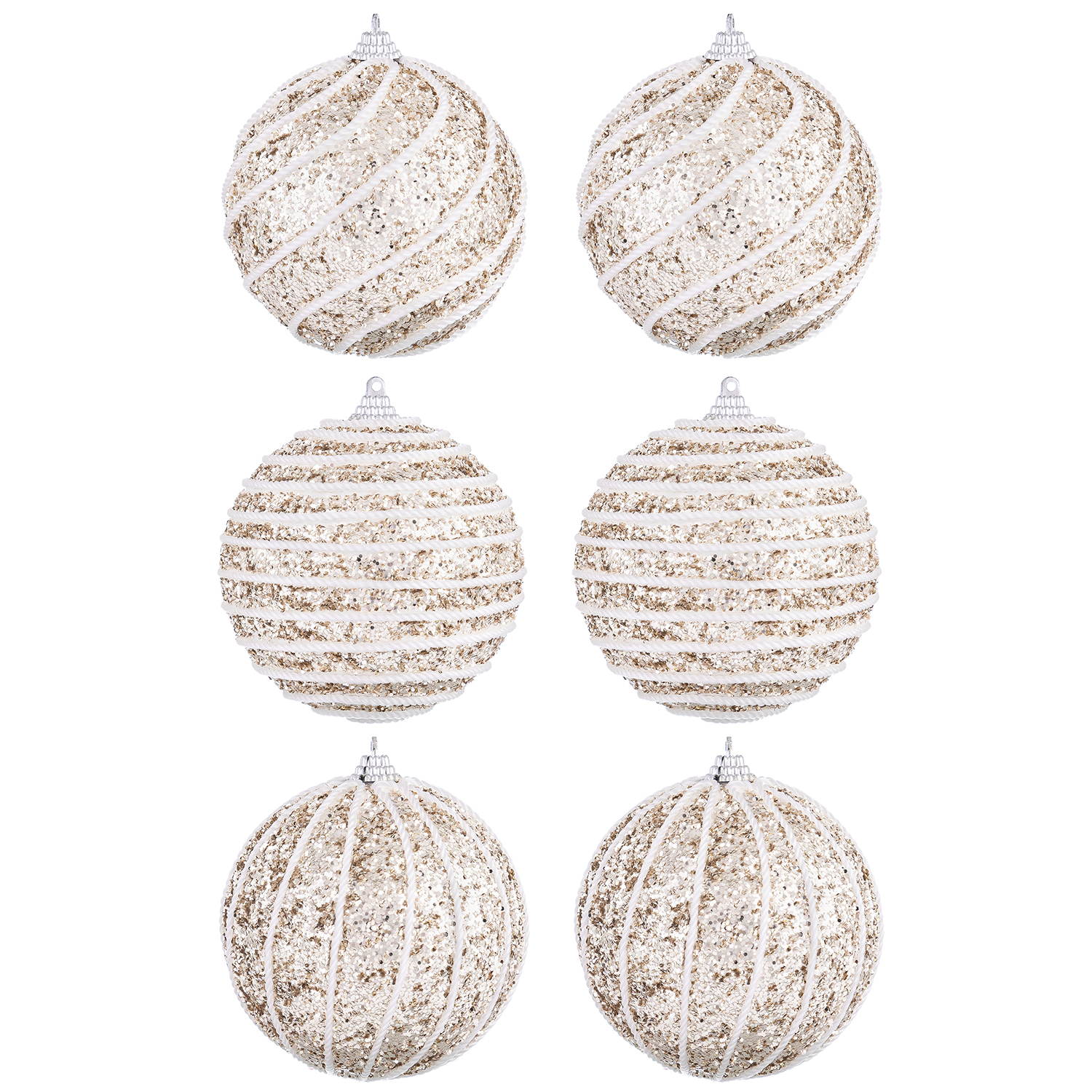 БЫЛО 764 руб! Набор 6 новогодних шаров 8*8 см