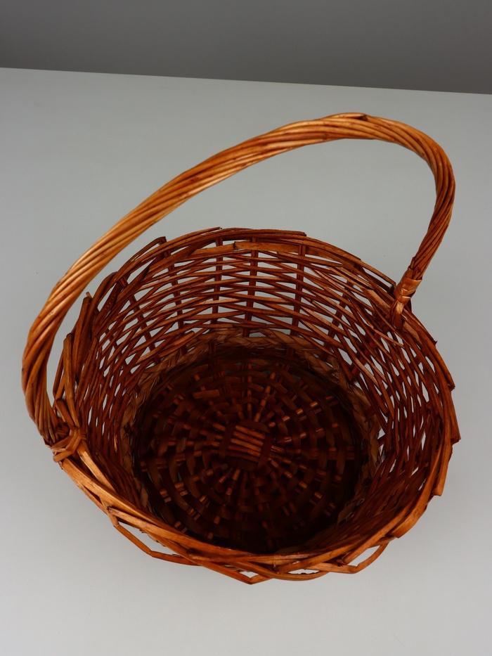 Корзина плетёная для хранения, ива, круглая, коричневая, набор 3 шт.