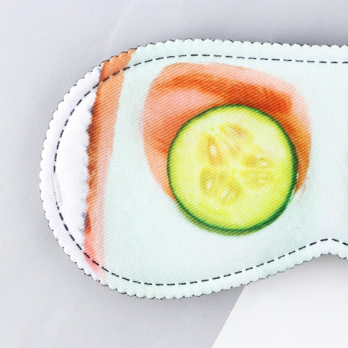 Маска для сна «Огуречное настроение», 19.3×9.5 см, цвет голубой