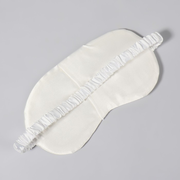 Маска для сна «ШЁЛК», 20×10 см, резинка одинарная, бежевая