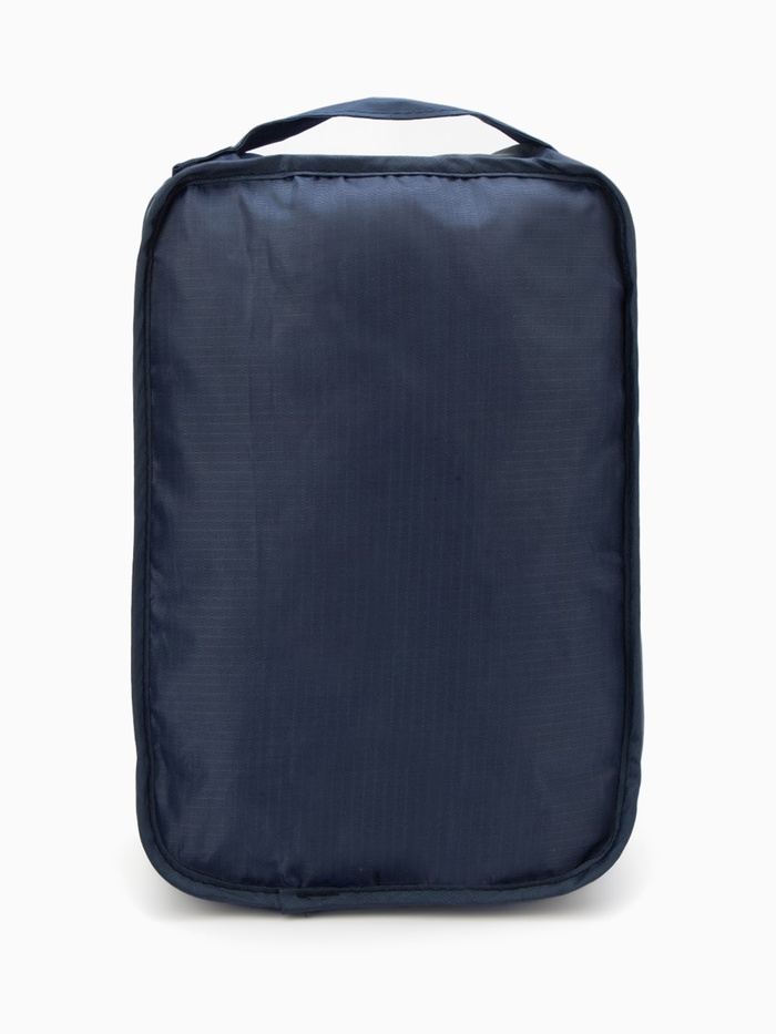 Косметичка дорожная на молнии, с ручкой, с карманом, синяя