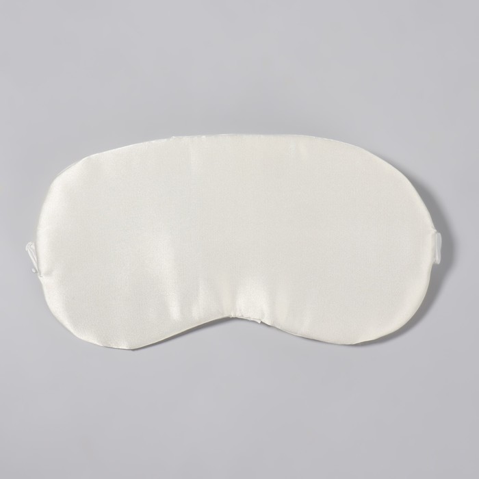 Маска для сна «ШЁЛК», 20×10 см, резинка одинарная, бежевая