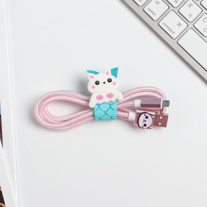 Набор: держатель для провода и кабель USB Android «Чудеса», 1 м