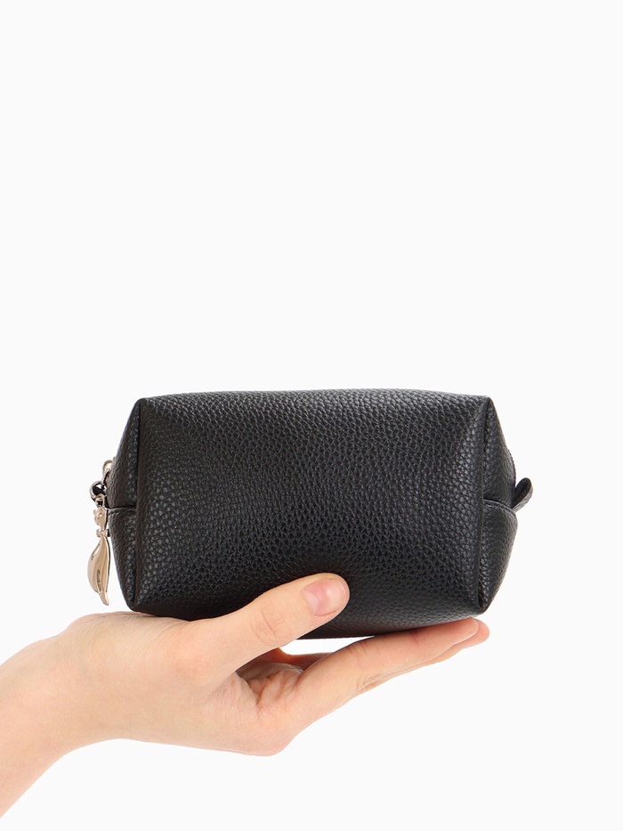 Косметичка на молнии Bagsland, объёмная, маленькая, чёрная