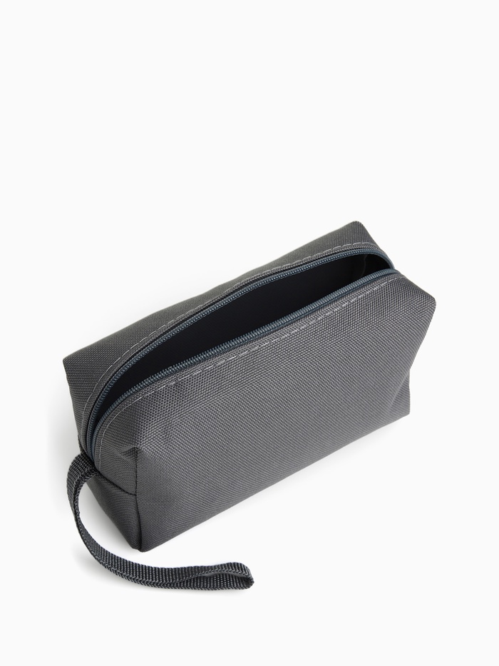 Косметичка дорожная на молнии, маленькая, с ручкой, серая