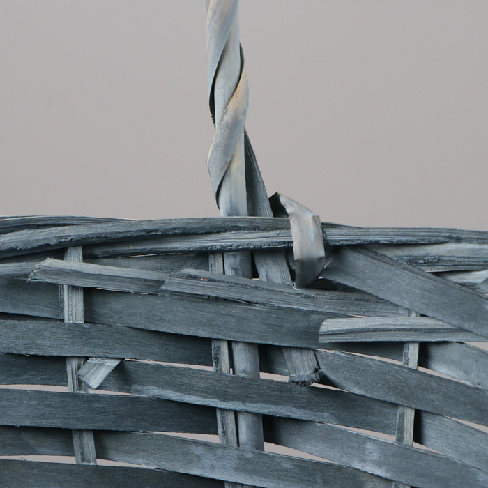 Корзина плетёная для хранения, ива, круглая, серая, голубая, набор 3 шт., Greengo