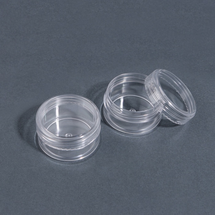 Набор баночек для мелочей, 16 шт., 10 мл, в чехле, прозрачный