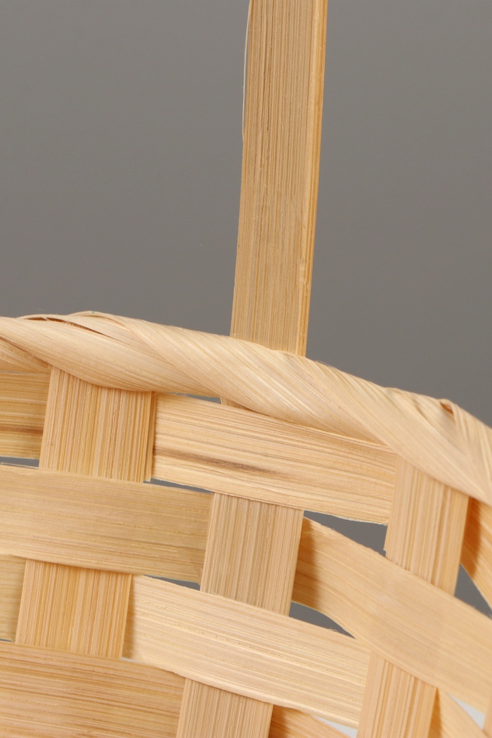 Корзина плетёная, 30×22×13 см, ручка h=36 см, бамбук, ива, натуральный цвет, Greengo