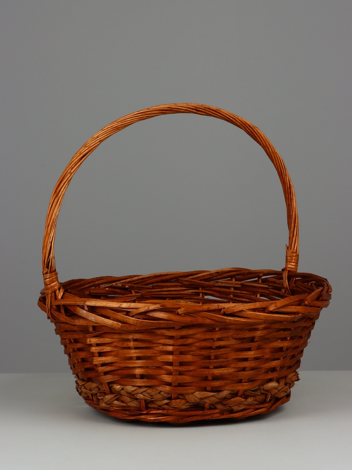 Корзина плетёная для хранения, ива, круглая, коричневая, набор 3 шт.