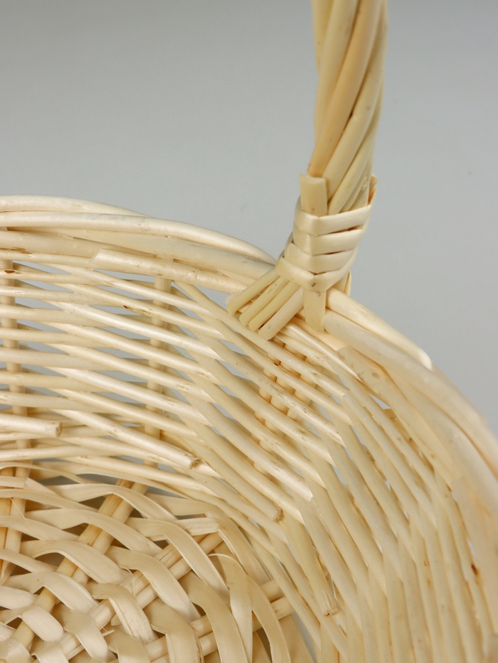 Корзина плетёная для хранения, ива, круглая, светлая, набор 3 шт.