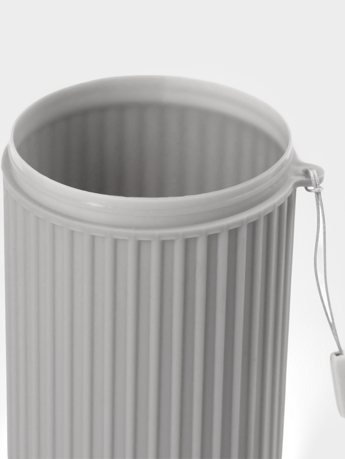 Футляр для зубной щётки и пасты «Ребрис», 6.7×5.8×19 см, серый