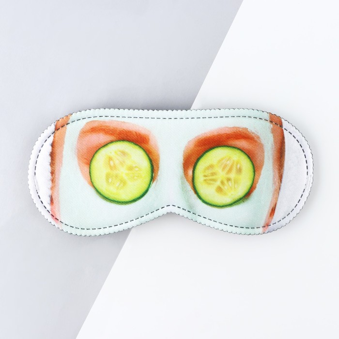 Маска для сна «Огуречное настроение», 19.3×9.5 см, цвет голубой