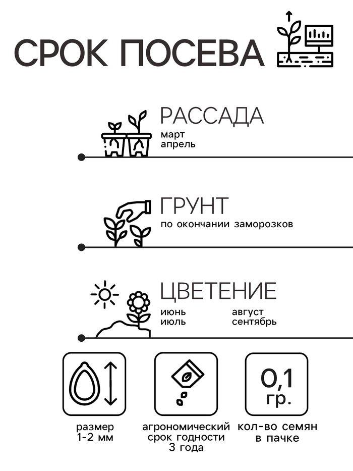 Семена цветов однолетние Бальзамин «Том Самб» 0.1 г