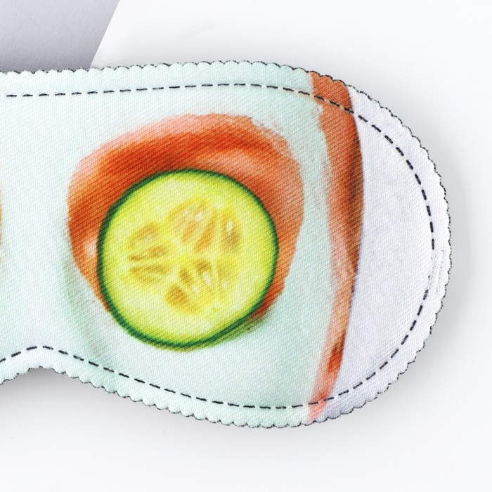 Маска для сна «Огуречное настроение», 19.3×9.5 см, цвет голубой