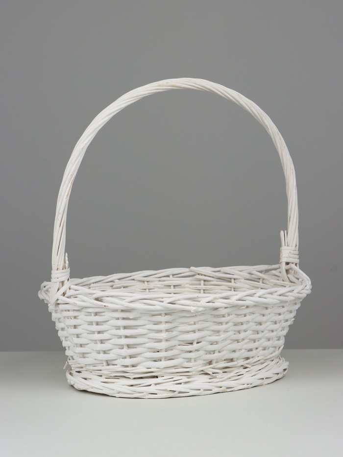 Корзина плетёная для хранения Fresno, ива, овальная, белая, набор 3 шт.