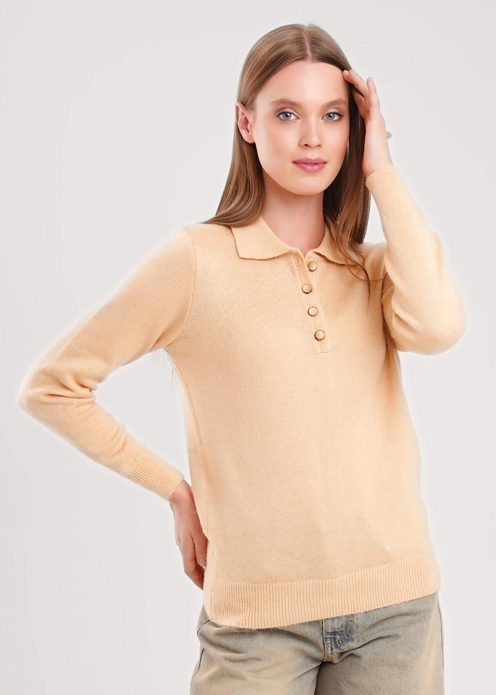 Ст.цена 1550р CLE 154583/190апш Джемпер женский 154583/190апш бежевый