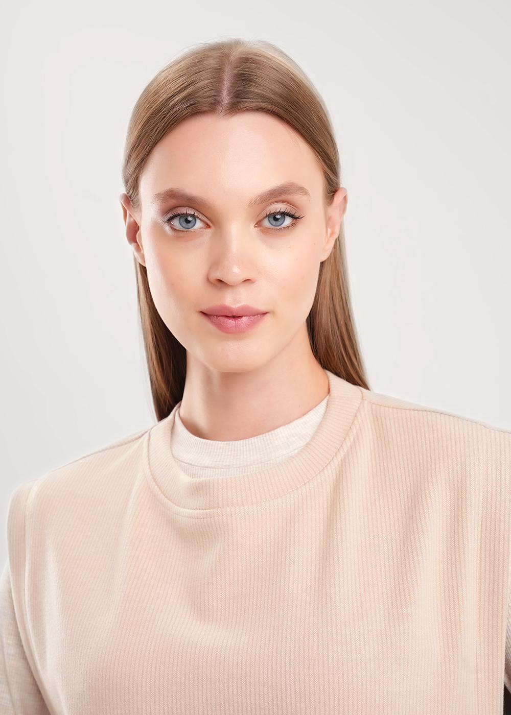 Ст.цена 1580р CLE 157025/190ввэ Жилет женский 157025/190ввэ т.бежевый/св.бежевый