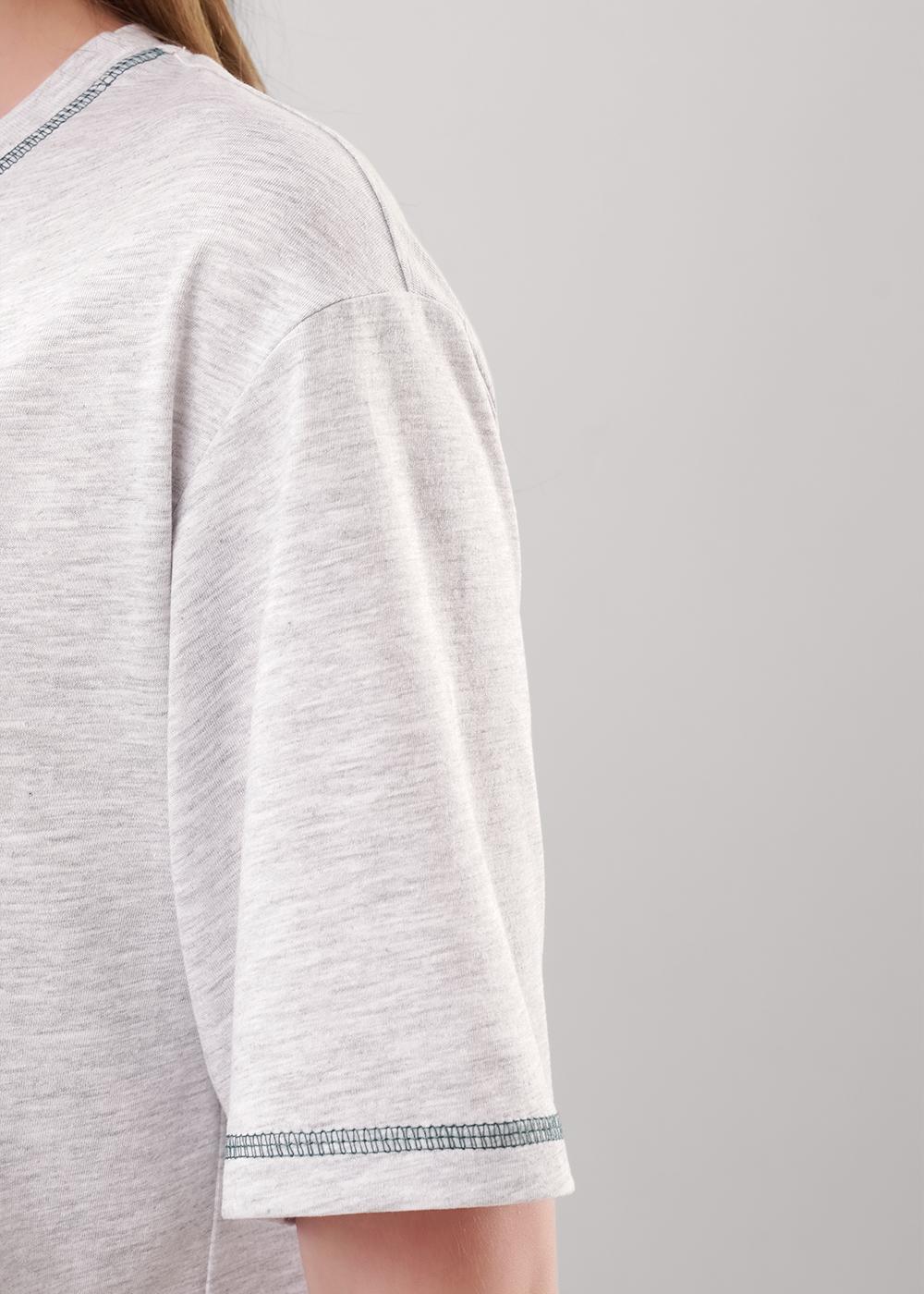 Ст.цена 1650р CLE LP15-1201 Пижама женская LP15-1201 меланж св.серый/т.зелёный