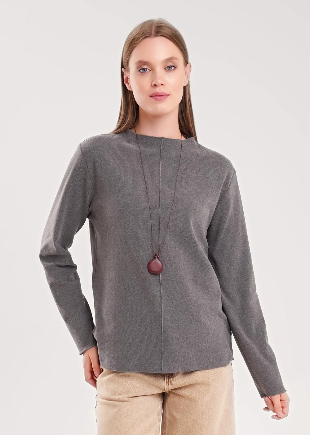 Ст.цена 750р CLE 157024/190инн Джемпер женский 157024/190инн т.серый