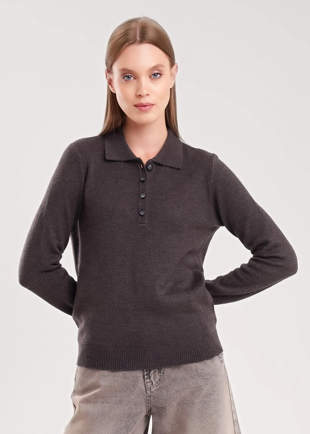 Ст.цена 1550р CLE 154583/190апш _1 Джемпер женский 154583/190апш _1 т.серый