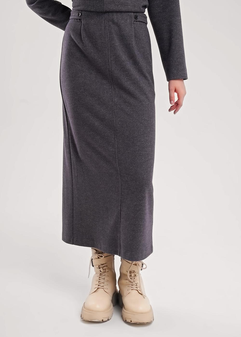 Ст.цена 1500р CLE 157028/190ввэ Юбка женская 157028/190ввэ т.серый/серый