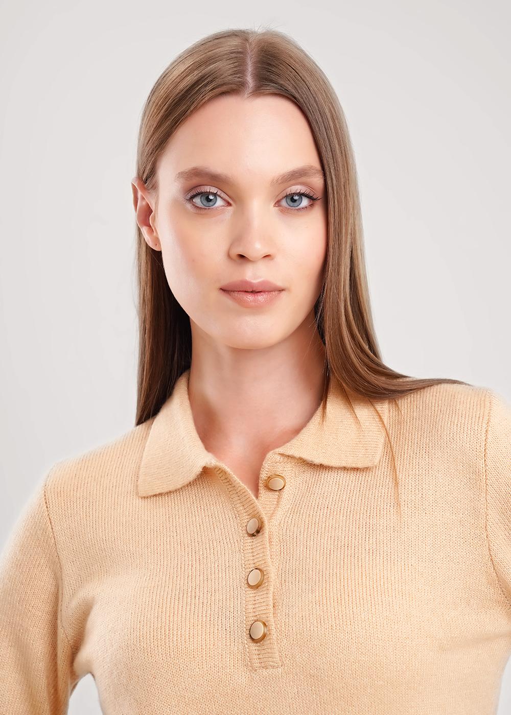 Ст.цена 1550р CLE 154583/190апш Джемпер женский 154583/190апш бежевый