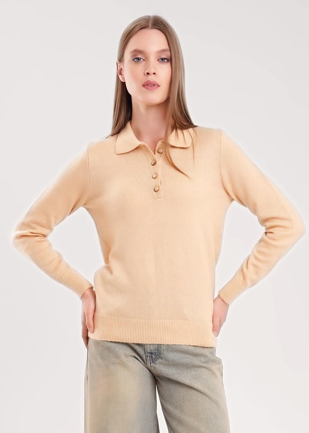 Ст.цена 1550р CLE 154583/190апш Джемпер женский 154583/190апш бежевый