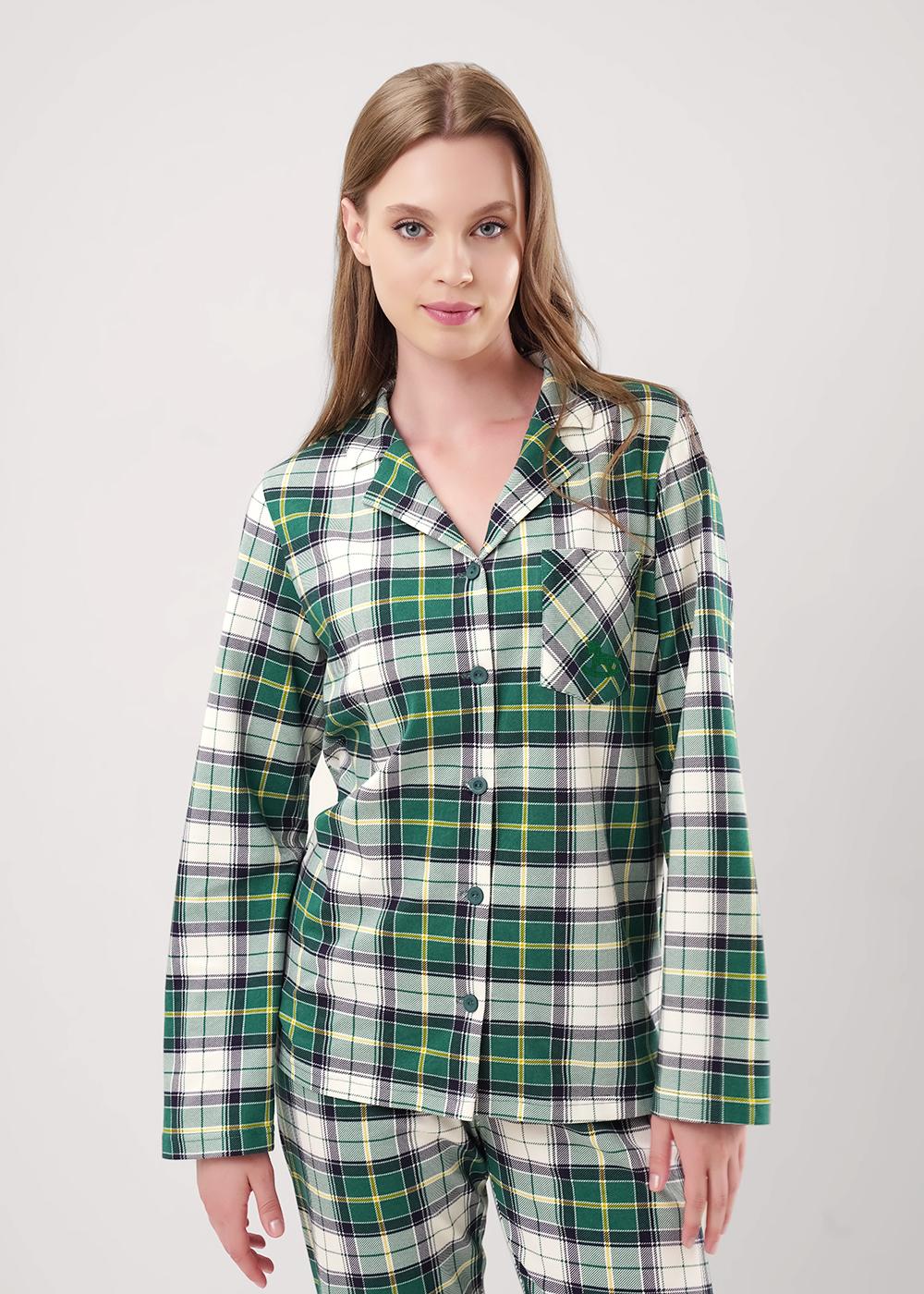 Ст.цена 2990р CLE LP15-1199/4 Пижама женская LP15-1199/4 т.зелёный/молочный