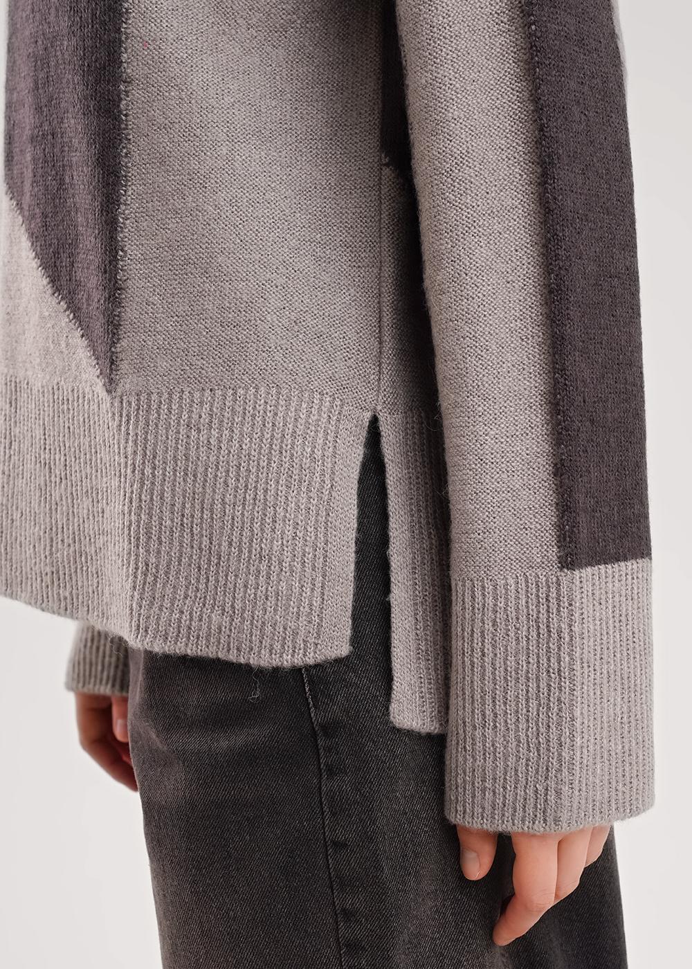 Ст.цена 1560р CLE 154581/190апш Джемпер женский 154581/190апш серый/т.серый