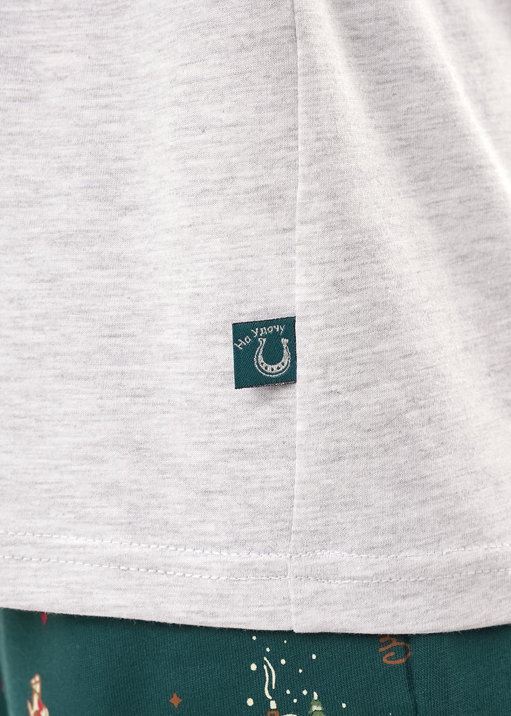 Ст.цена 2190р CLE LP15-1201/2 Пижама женская LP15-1201/2 меланж св.серый/т.зелёный