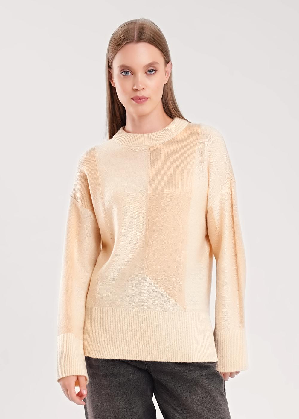 Ст.цена 1560р CLE 154581/190апш Джемпер женский 154581/190апш св.бежевый/бежевый