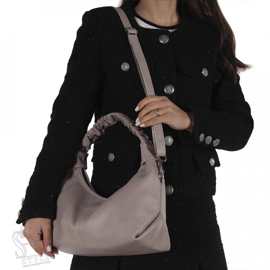 Сумка женская кожаная 9019-9NN beige Natale Navetta /30(дефект)