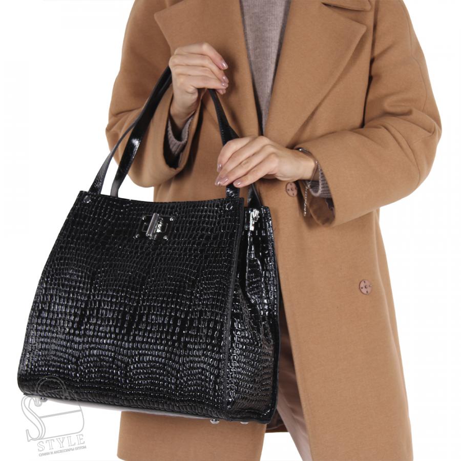 Сумка женская кожаная 1799-1Y black Polina&Eiterou/30