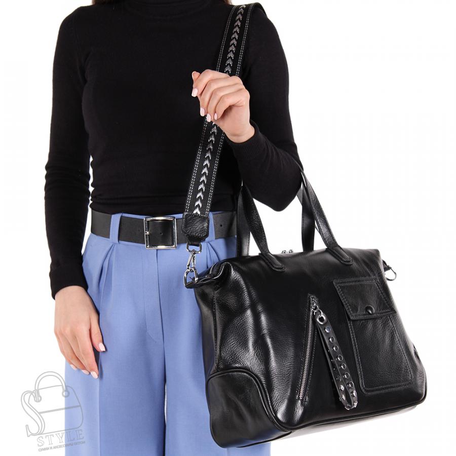 Сумка женская кожаная 7770S black S-Style/30