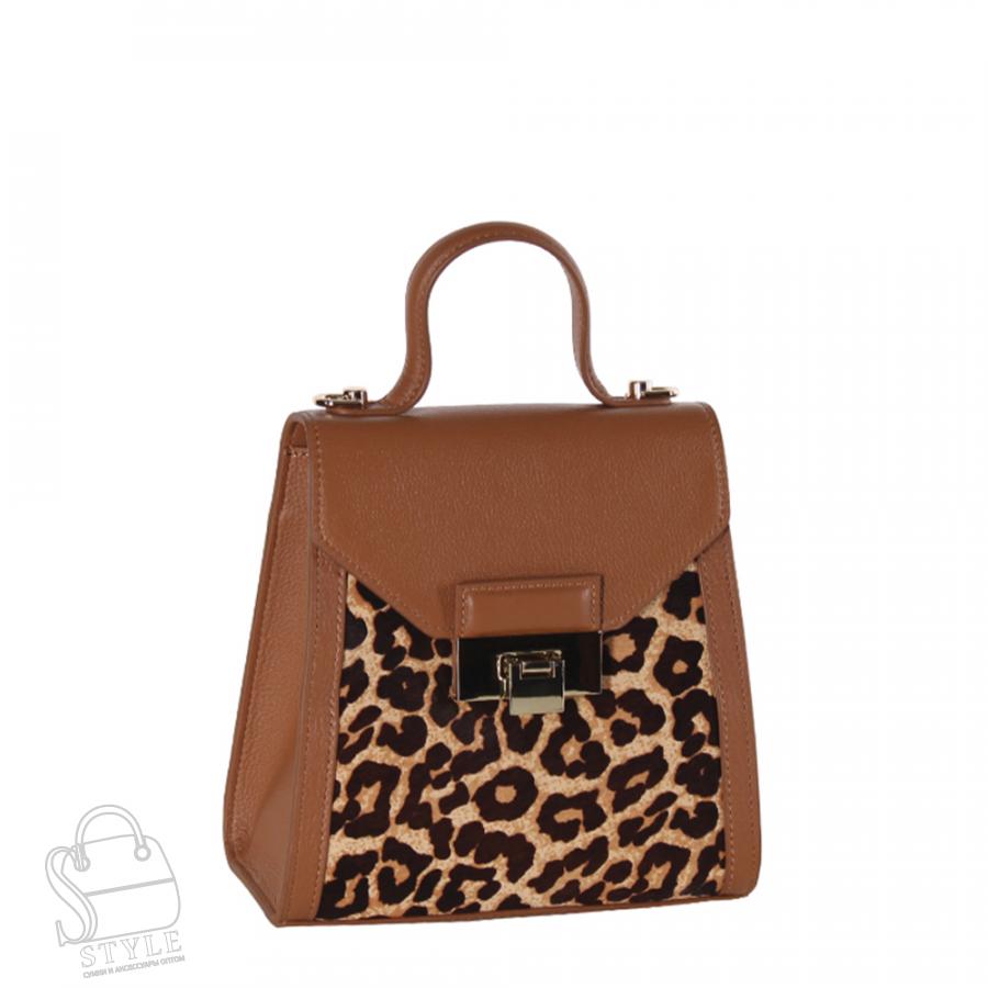 Сумка женская кожаная 8003Q l.brown Polina&Eiterou/30