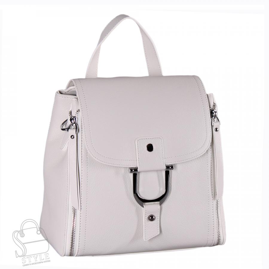 Рюкзак женский кожаный 1729Y white Polina&Eiterou/30