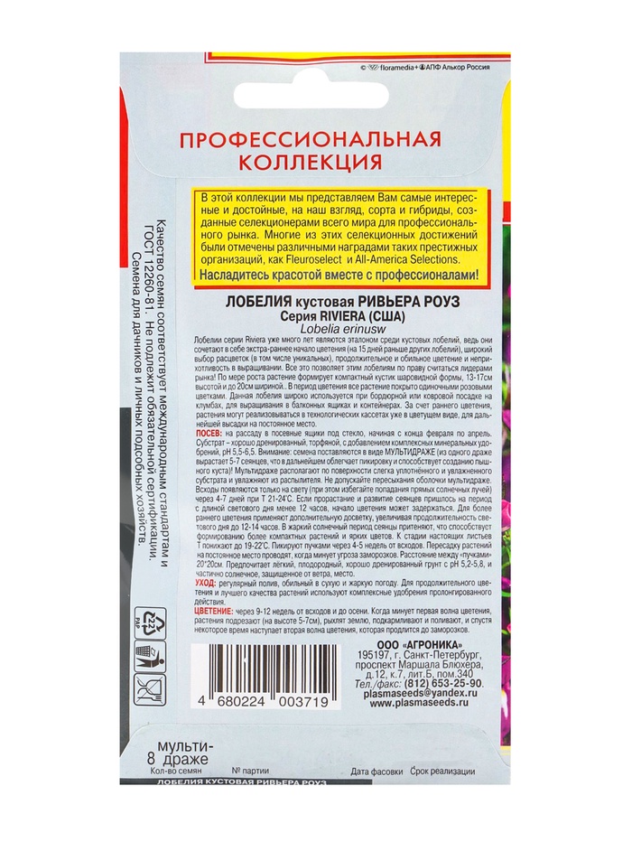 Семена Лобелия куст.